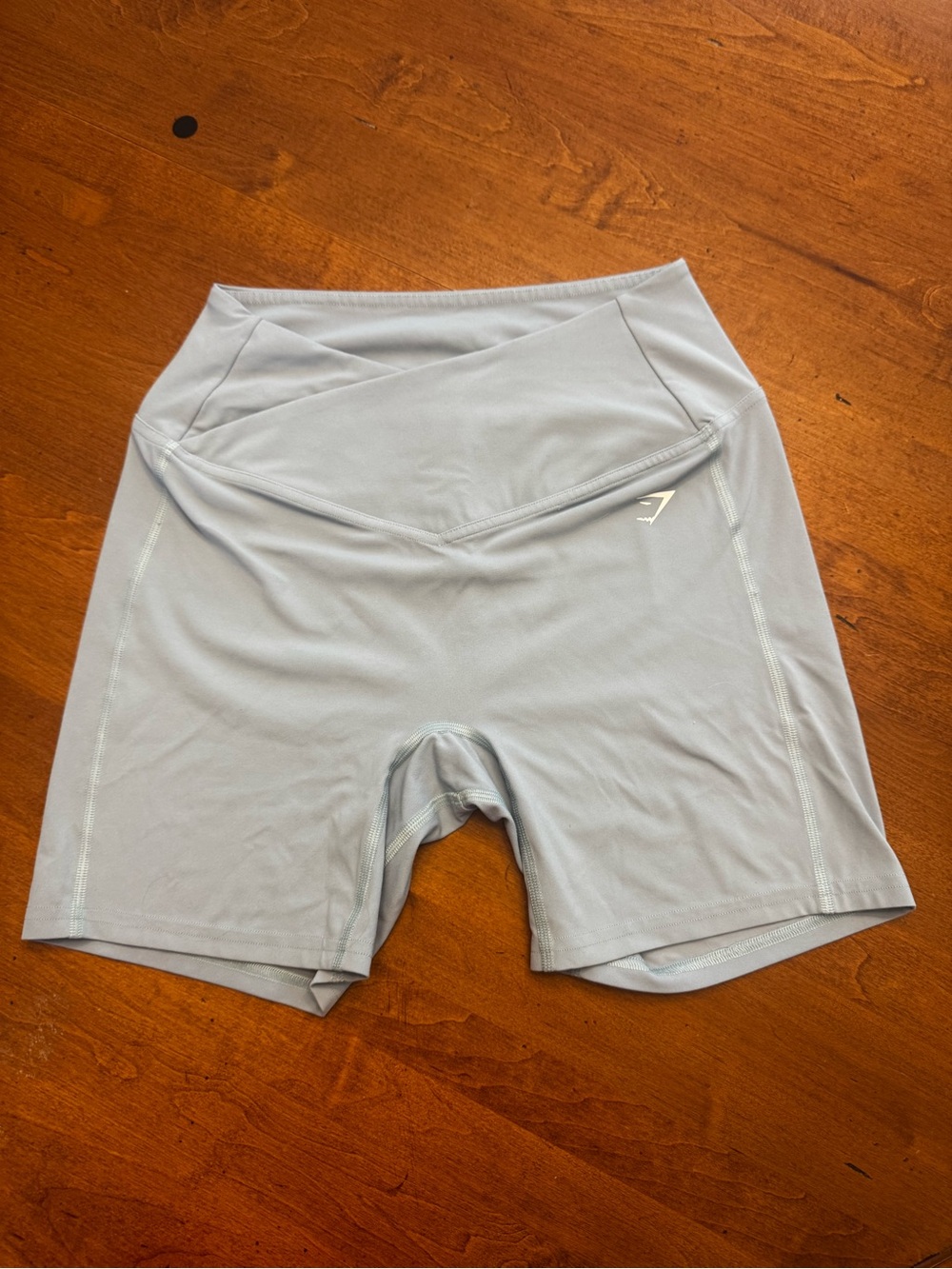 Gymshark Light Blue High-Rise Bike Shorts